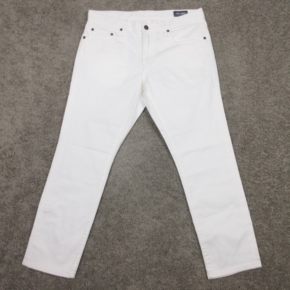 Bonobos Other - Bonobos Jeans Mens 33x28 White Tailored Fit Tapered Zip Fly Light Denim Pants